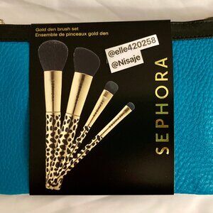 Sephora gold den brush set Leopard Print